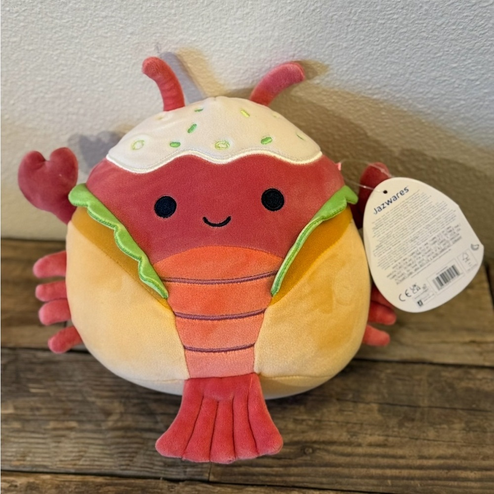 Squishmallows Red and Cream Stuffed Animal